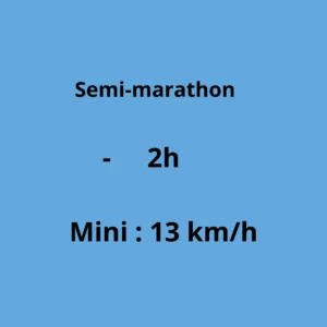 Plan semi-marathon en - 2h