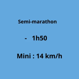 Semi-marathon en - de 1h50