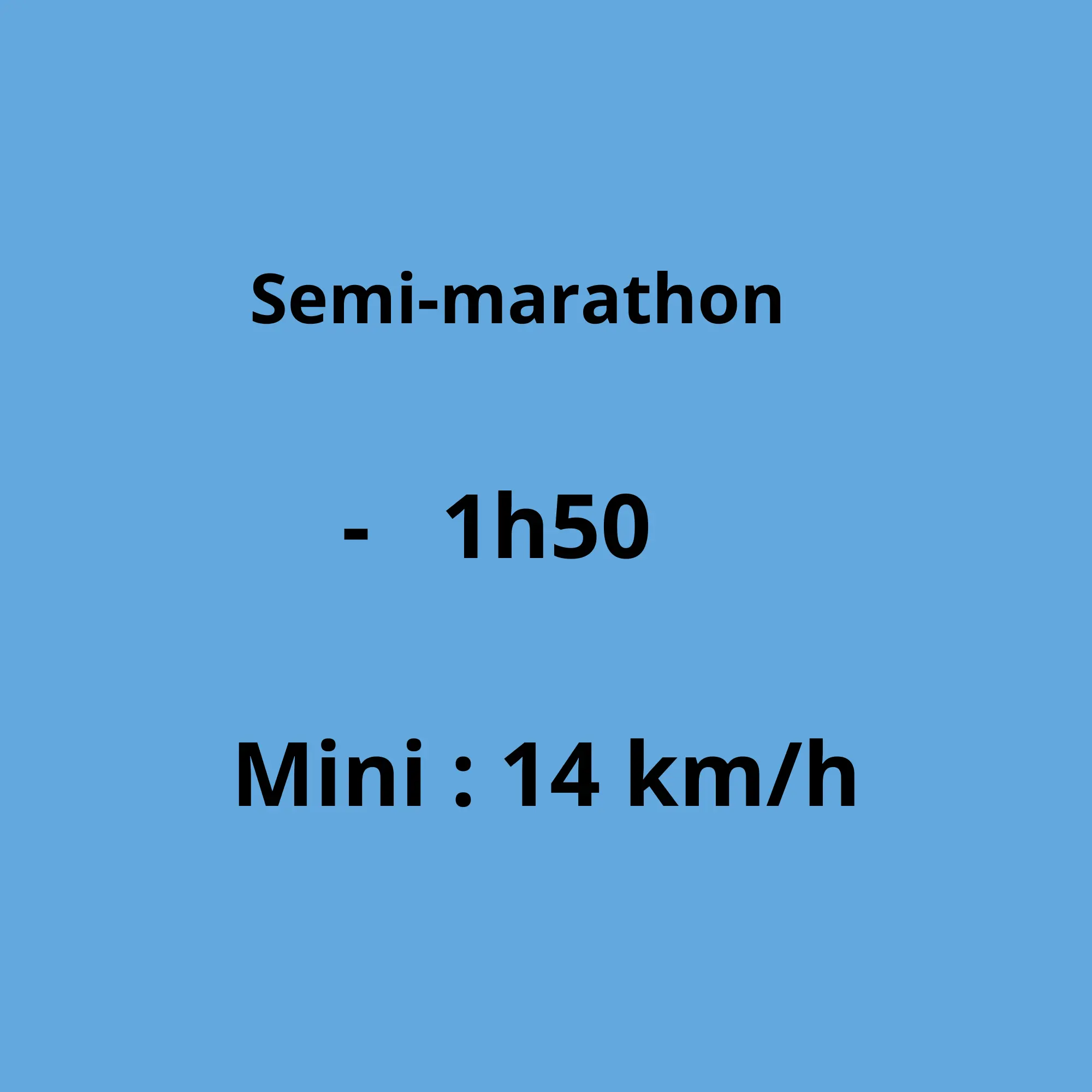 Semi-marathon en - de 1h50